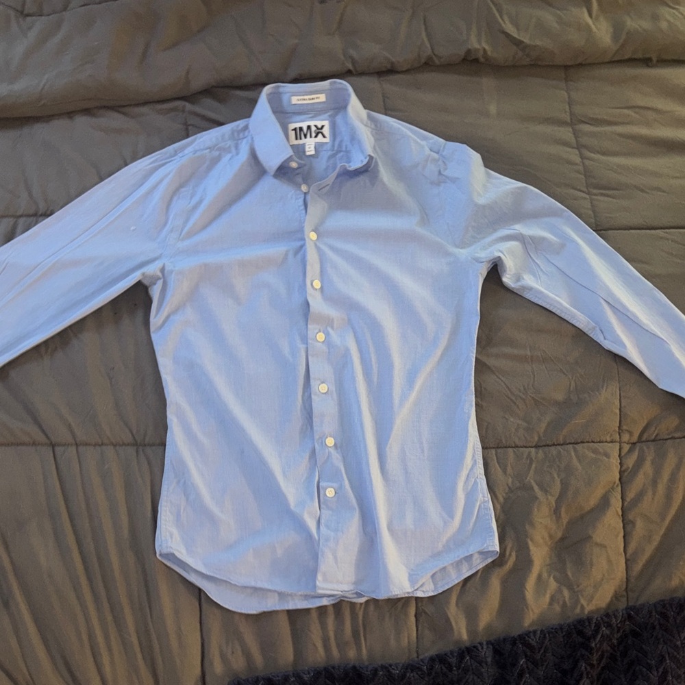 Express Sky Blue Men's Dress Shirt